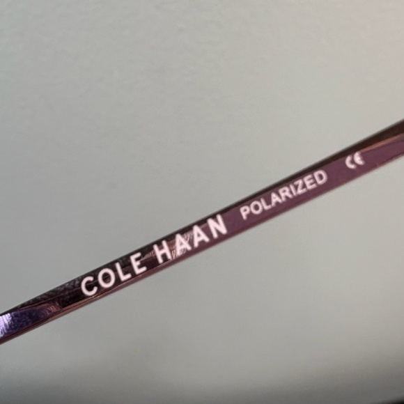 Cole Haan Polarized Aviator Sunglasses Rose Gold Purple Pink Lens CH7033 605 - Picture 10 of 12